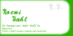 noemi wahl business card